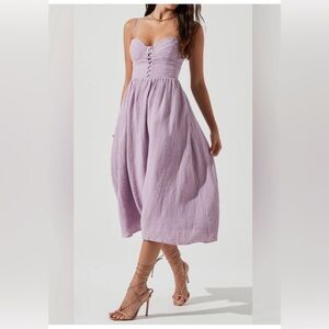 Astr Lavender Midi Dress